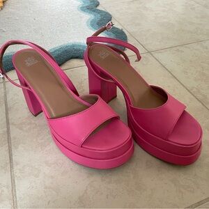 Wild Fable Hot Pink Platform Heels